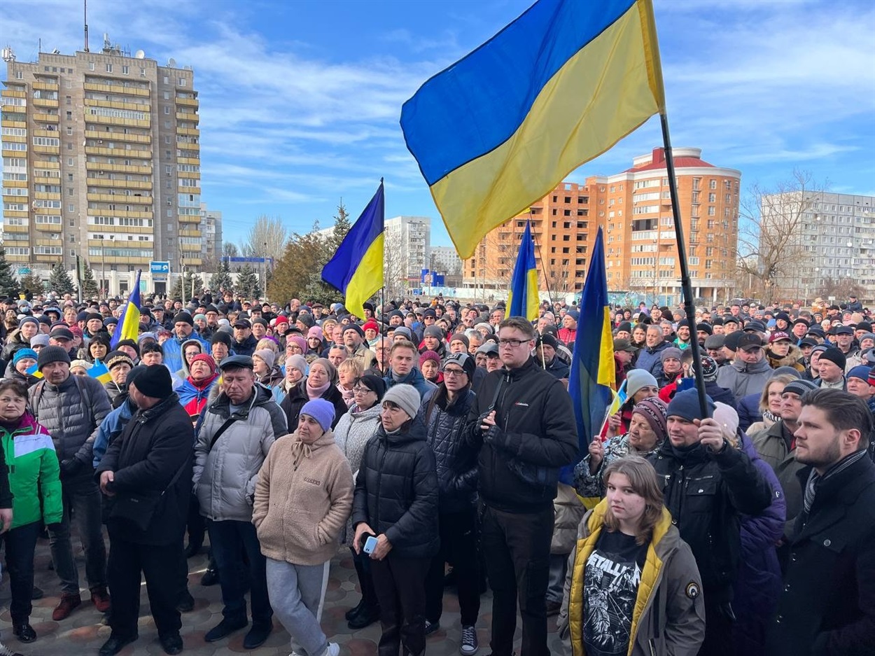 Мешканці Енергодара протестують проти свавілля окупантів, які викрали заступника мера Івана Самойдюка