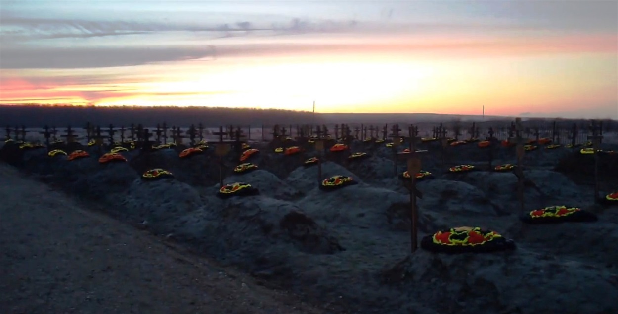 Кладовище ліквідованих в Україні російських бійців групи Вагнера. 31.12.2022, росія