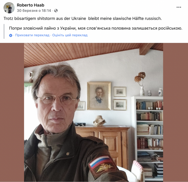 Роберто Гааб вважає себе напловину росіянином.